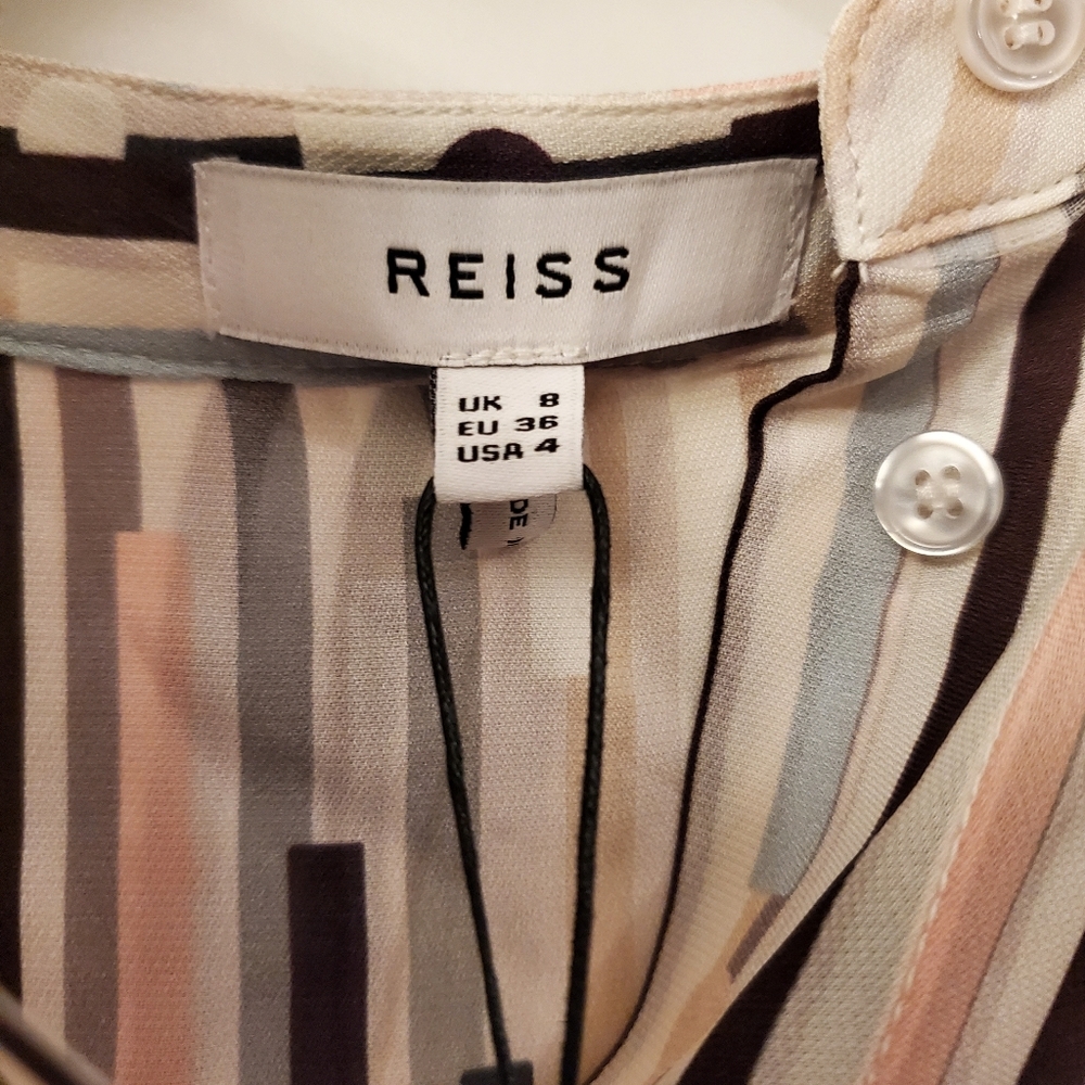 Reiss Mabel Stripe Button-up Shirt in Multi at Nordstrom, Size 4 - Picture 5 of 6